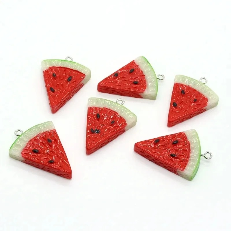 Resin Art Notes - 10Pcs Double Sided Triangle Watermelon Resin