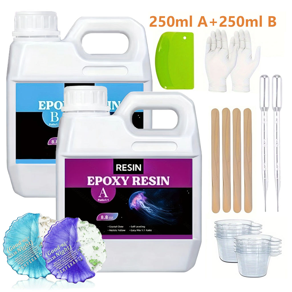Resin Art And Jewelry - 125ml/250ml Crystal Clear Casting Resin Kit