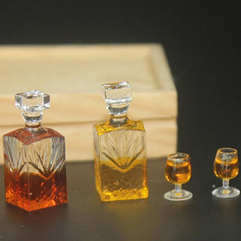 Resin Art Bottle - 1 Set Cute Mini Wine Bottle