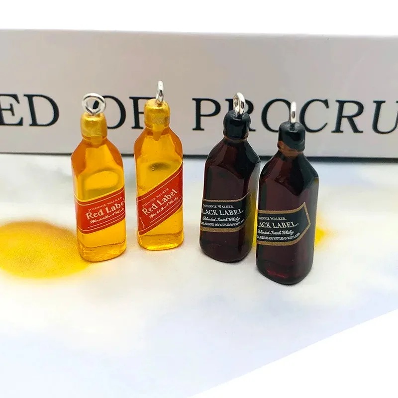 Resin Art Bottle - 10Pcs Tiny Wine Bar Bottle Resin