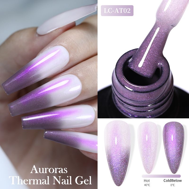 Resin Art Purple - LILYCUTE 7ML Auroras Thermal Gel Nail