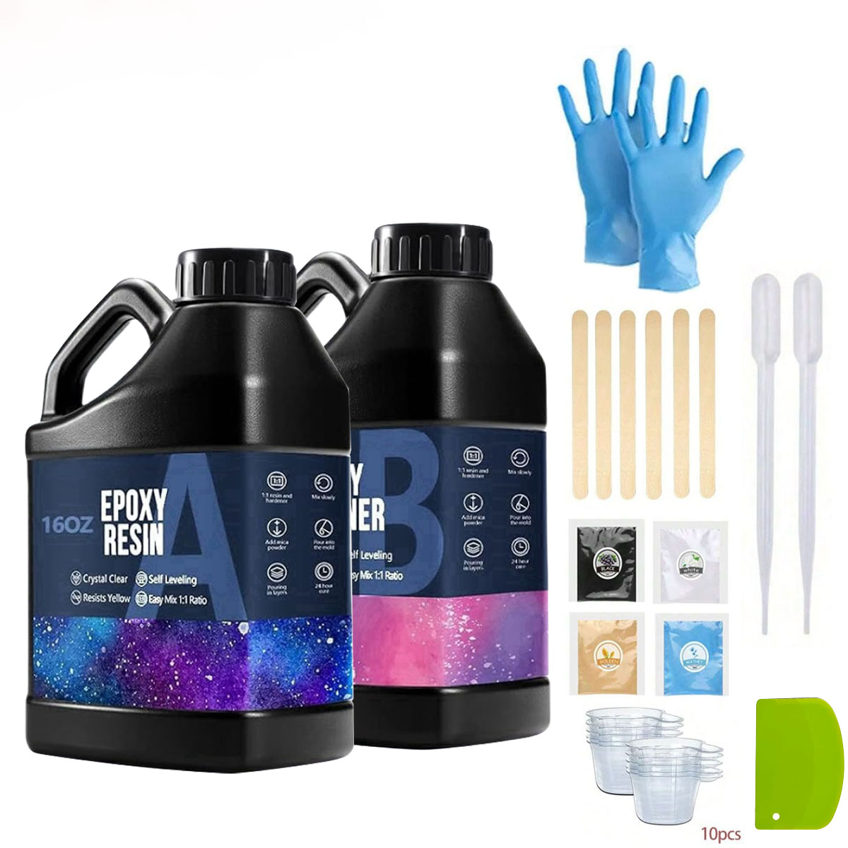 Resin Art And Jewelry - 1000ml Crystal Clear Epoxy Resin Kit