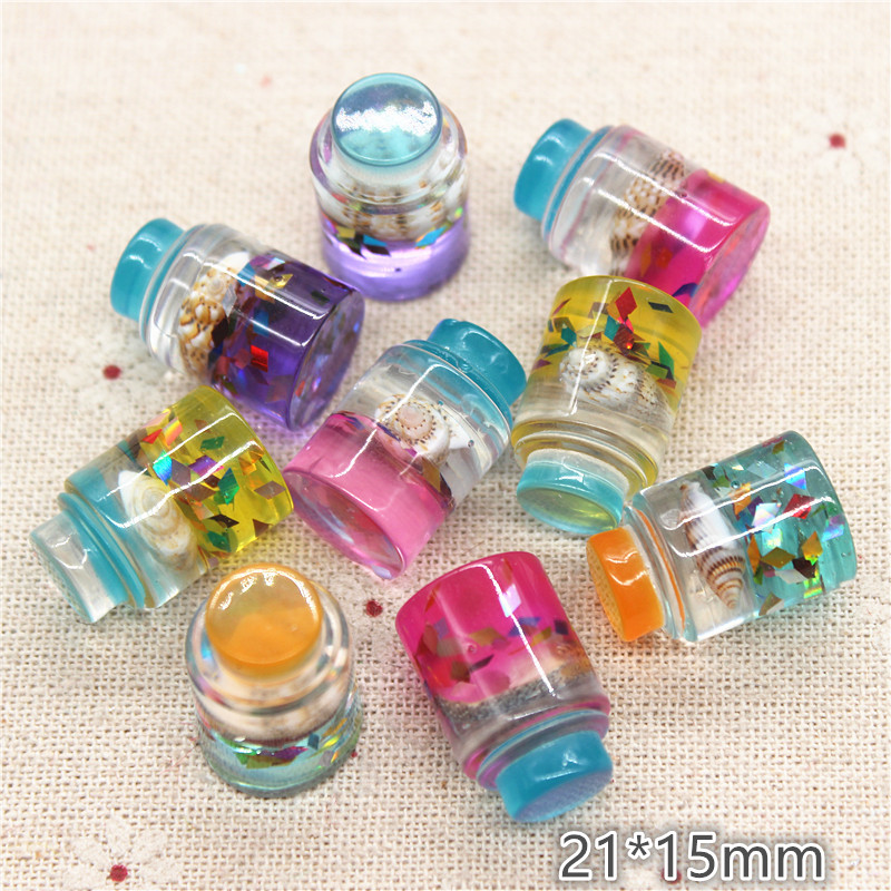 Resin Art Bottle - 10pcs Cute New 3D Resin Drifting