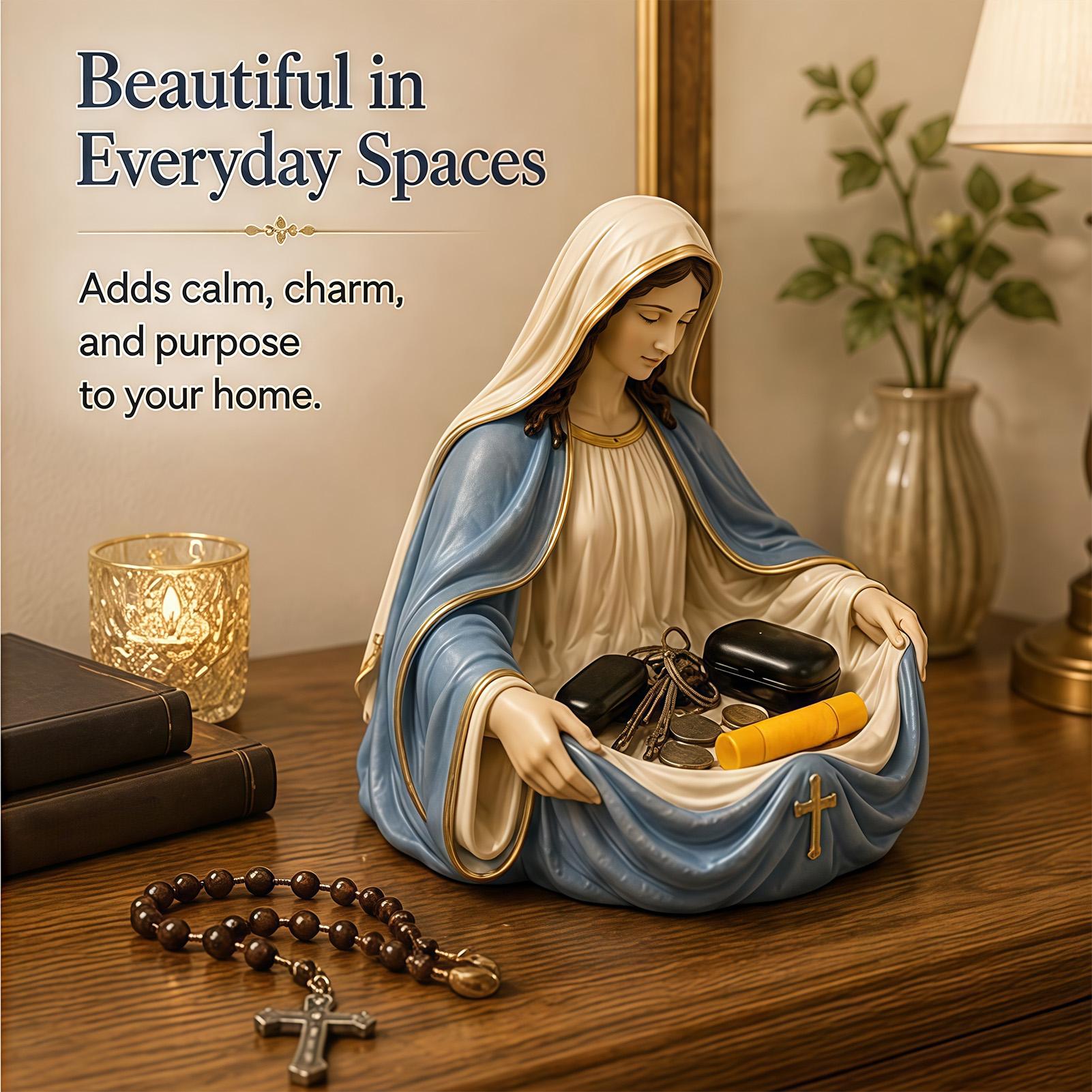 Virgin Mary Rosary Holder Mary - Resin Art Tray review and price