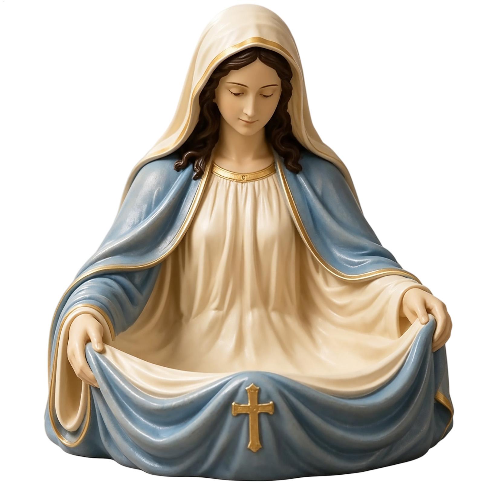 Virgin Mary Rosary Holder Mary - Resin Art Tray review and price