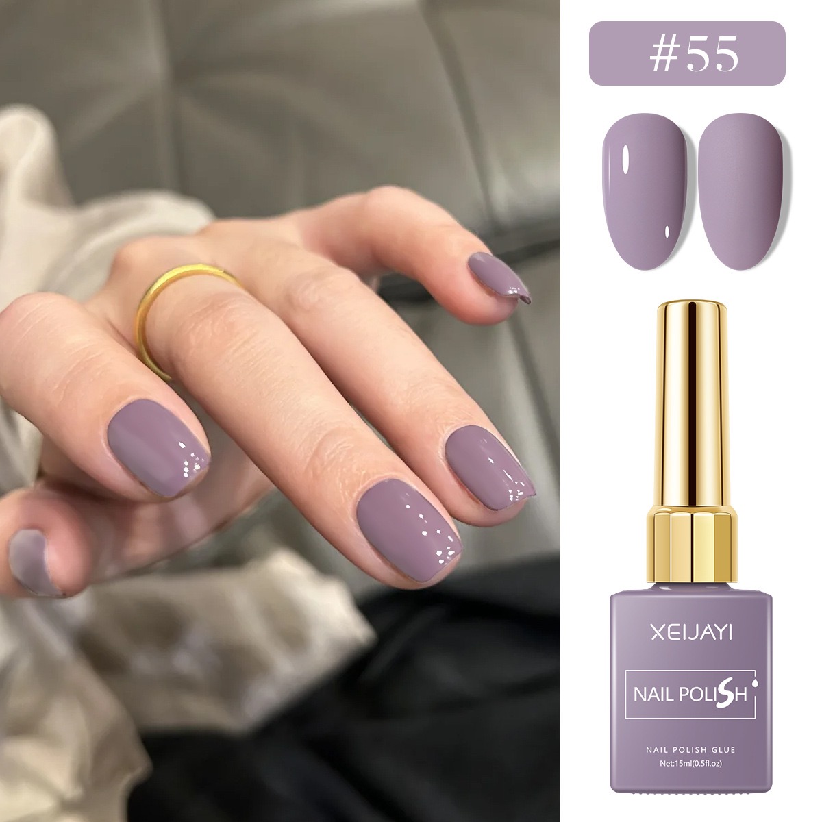 6PCS/SET 15ml Gel Nail Polish  - Resin Art Purple review and price