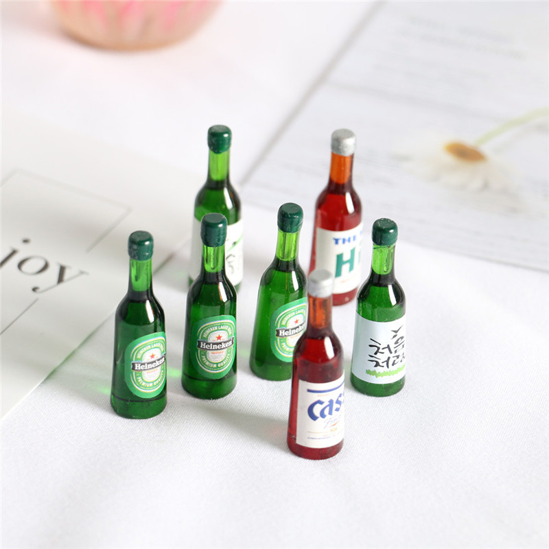 5pcs Dollhouse Mini Beer Bottl - Resin Art Bottle review and price