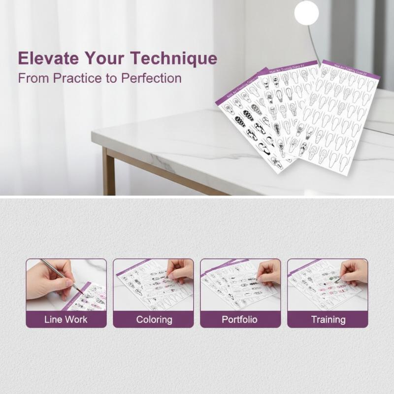 10 Pcs Nail Art Painting Pract - Resin Art Guide Free review and price