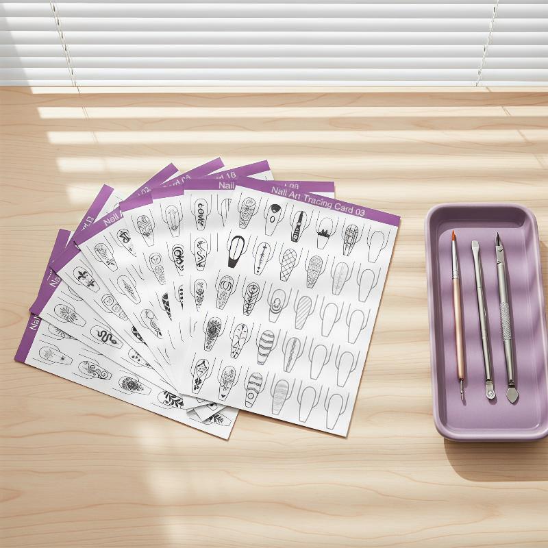 10 Pcs Nail Art Painting Pract - Resin Art Guide Free review and price