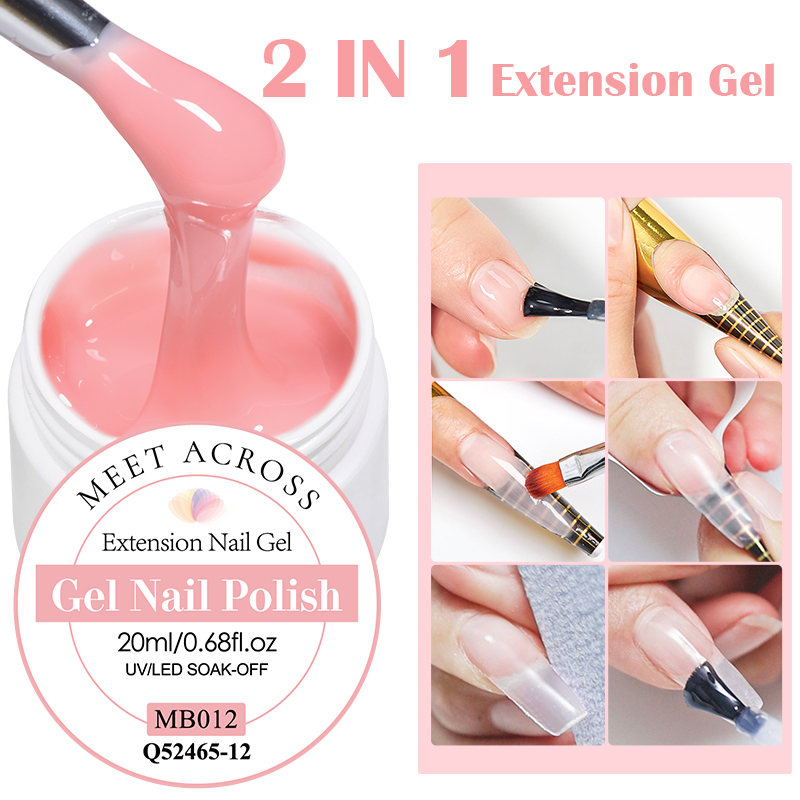 MEET ACROSS 20ml Extension Gel - Uv Resin Clear Hard review and price