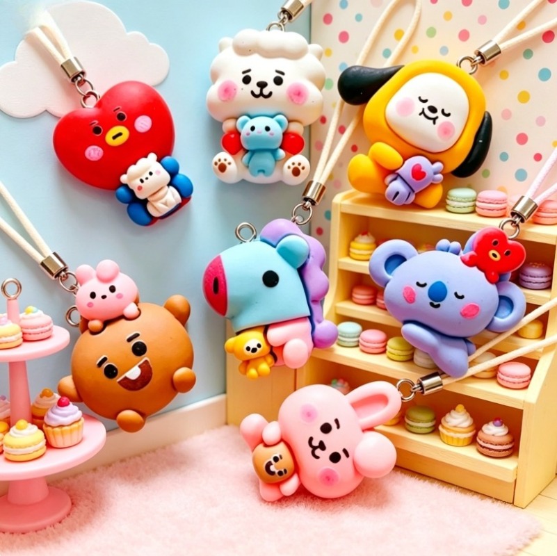 7pcs BT21 Resin Cartoon Charm  - Resin Art Notes review and price