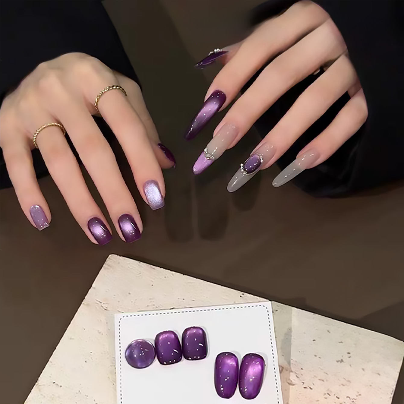 1pcs ZH Enchanting Purple Cat  - Resin Art Purple review and price