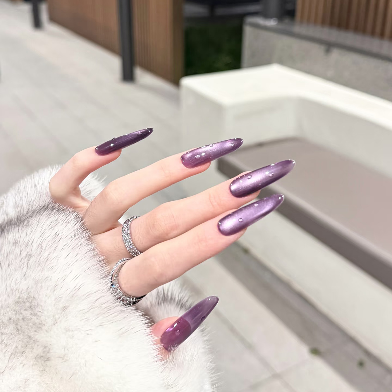 1pcs ZH Enchanting Purple Cat  - Resin Art Purple review and price