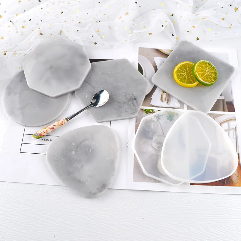 Multi-style Geometric Coaster  - Resin Art Tray review and price