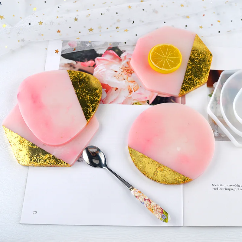 Multi-style Geometric Coaster  - Resin Art Tray review and price