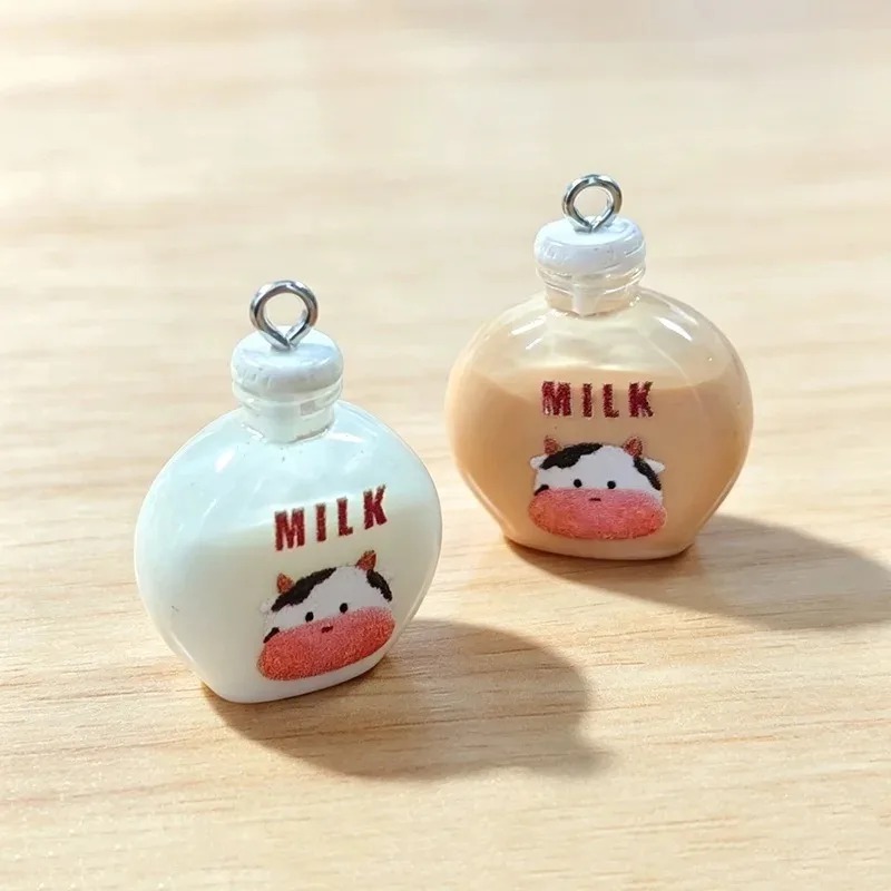 10Pcs Adorable Small Cow Milk  - Resin Art Bottle review and price