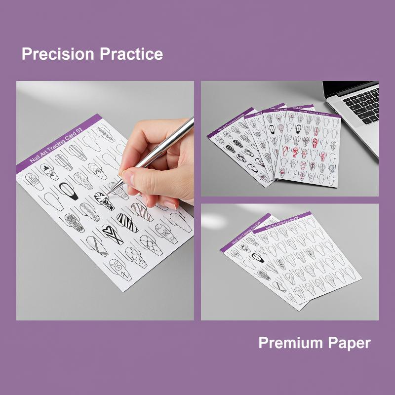 10pcs Nail Art Lines Practice  - Resin Art Guide Free review and price