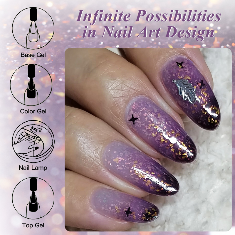 7ml Glitter Thermal Nail Gel T - Resin Art Purple review and price