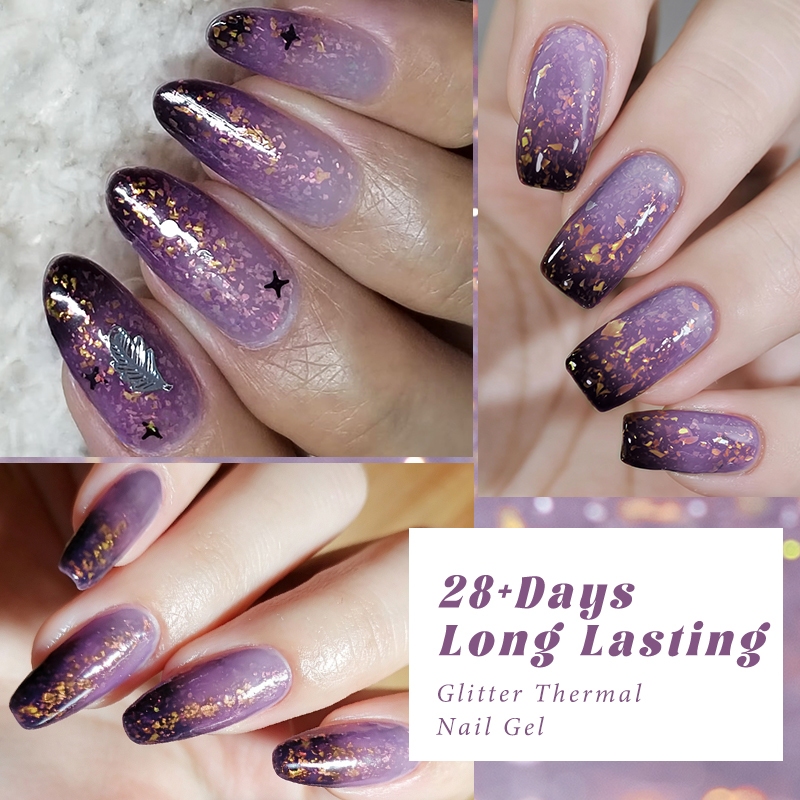 7ml Glitter Thermal Nail Gel T - Resin Art Purple review and price