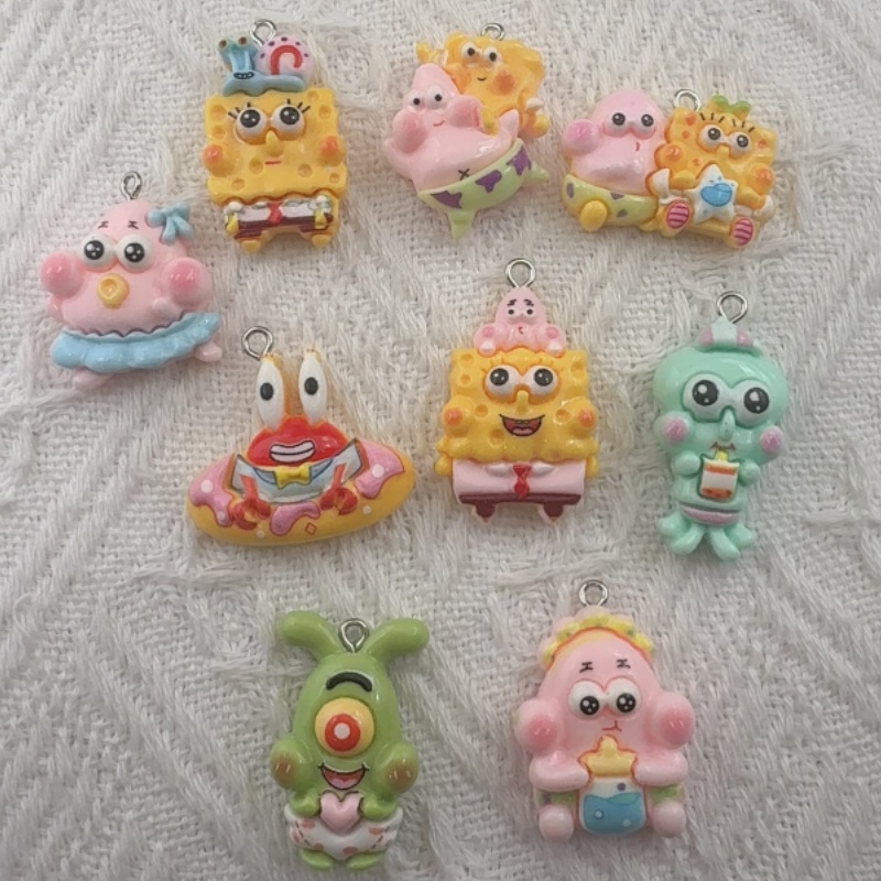 10pcs cartoon resin pendant, D - Resin Art Notes review and price