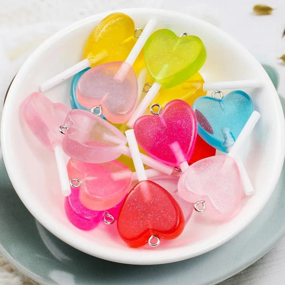10Pcs Kawaii Sparkly Heart Lol - Resin Art Notes review and price