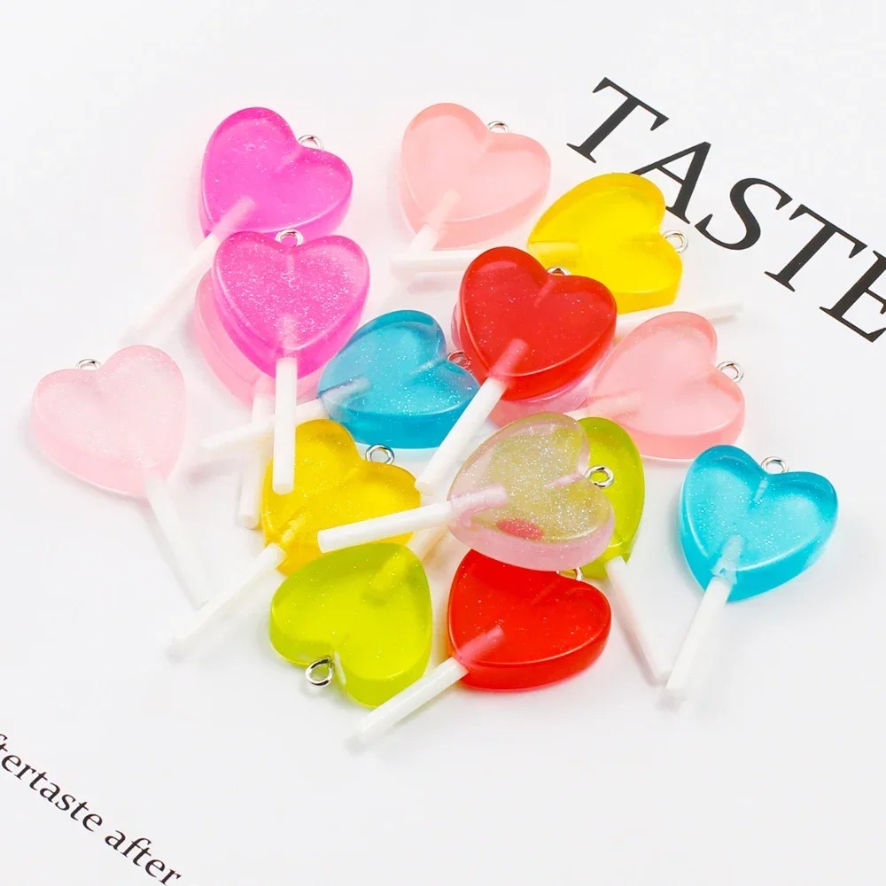 10Pcs Kawaii Sparkly Heart Lol - Resin Art Notes review and price