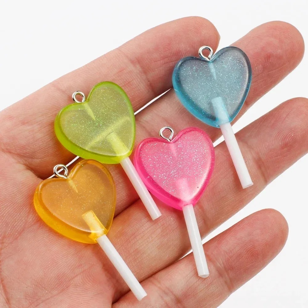 10Pcs Kawaii Sparkly Heart Lol - Resin Art Notes review and price