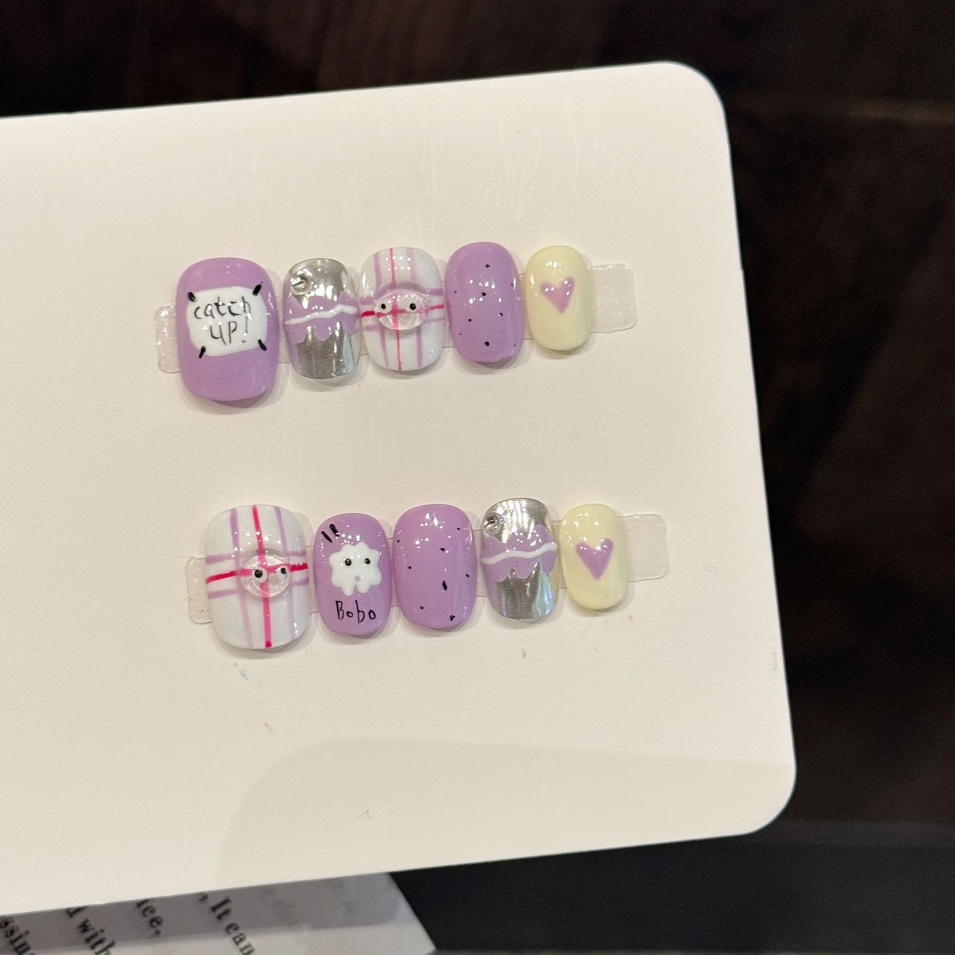 10pcs Handmade Pressed Short R - Resin Art Purple review and price