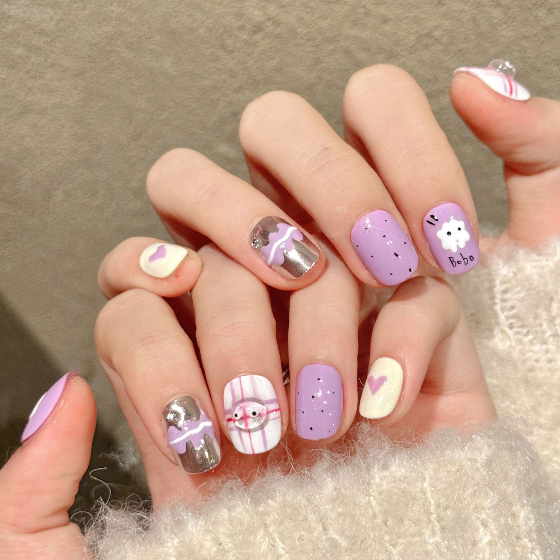 10pcs Handmade Pressed Short R - Resin Art Purple review and price